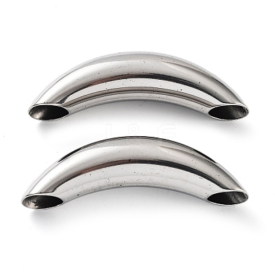 Non-Tarnish 201 Stainless Steel Tube Beads STAS-Z057-08P-1