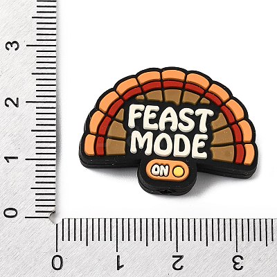 Thanksgiving Theme Silicone Beads SIL-J001-01G-1