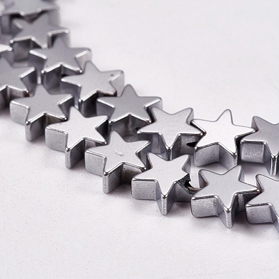 Electroplate Non-magnetic Synthetic Hematite Beads Strands X-G-J173-6x6mm-02-1