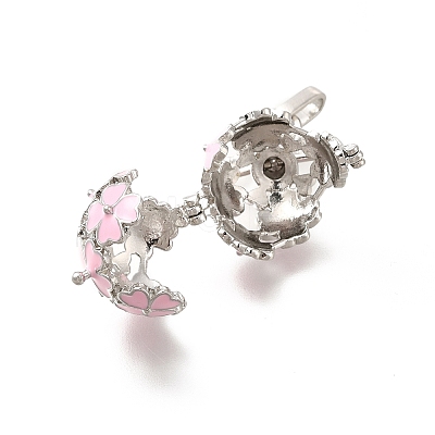 Alloy Enamel Bead Cage Pendants ENAM-M047-01P-B-1