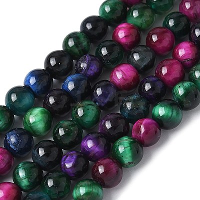 Natural Tiger Eye Beads Strands X-G-B133-A02-6MM-06-1