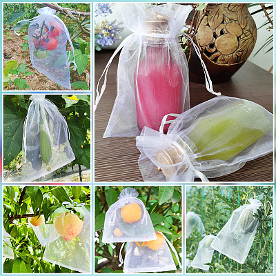 50pcs Large Organza Pouches Portable Shoes Bag Travel Storage Drawstring Bags OP-SP0001-03C-02-1