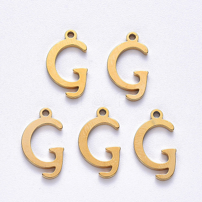 PVD Vacuum Plating 201 Stainless Steel Charms X-STAS-R105-G-G-1