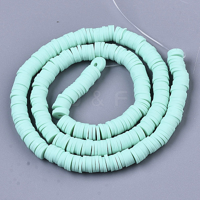 Handmade Polymer Clay Bead Strands CLAY-S094-6mm-A03-1