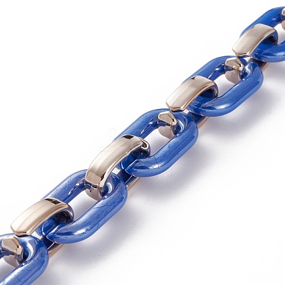 Handmade Opaque Acrylic Cable Chains AJEW-JB00890-01-1