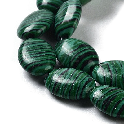 Synthetic Malachite Beads Strands G-L164-A-26-1