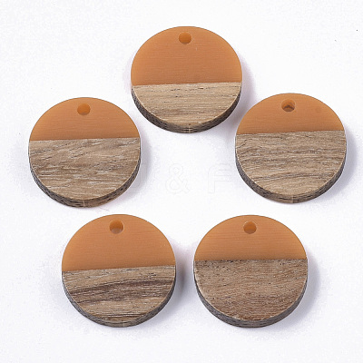 Resin & Walnut Wood Pendants RESI-S358-02C-18-1