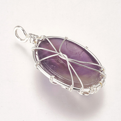 Natural Amethyst Pendants G-I205-A-04S-1