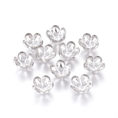 Non-Tarnish 5-Petal 316 Surgical Stainless Steel Fancy Bead Caps STAS-G196-05P-1