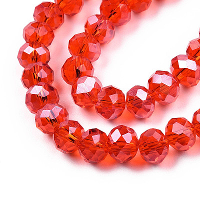 Electroplate Glass Beads Strands EGLA-A034-T8mm-A27-1