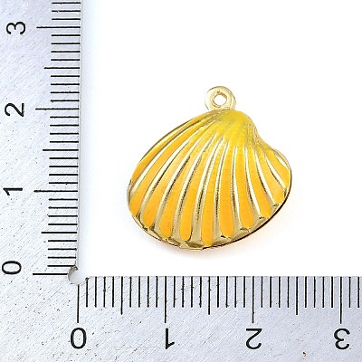 Brass Enamel Pendants KK-I352-07G-B-1