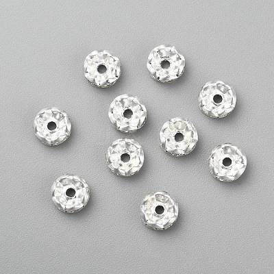 Iron Crystal Rhinestone Spacer Beads RB-A008-8MM-S-1