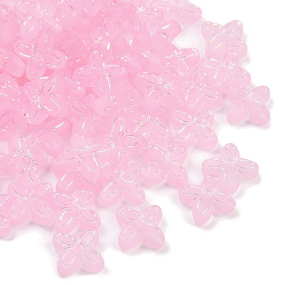 Frosted Transparent Acrylic Beads X1-OACR-P029-09B-01-1