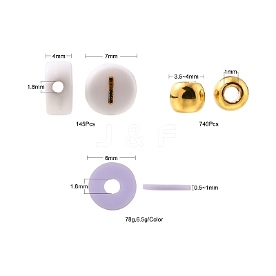 DIY Colorful Polymer Clay Beads Jewelry Making Kit DIY-FS0002-13-1