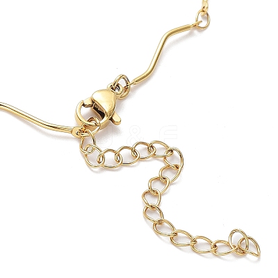 Ion Plating(IP) 304 Stainless Steel Twist Bar Link Chain Necklace X-NJEW-K249-11G-1