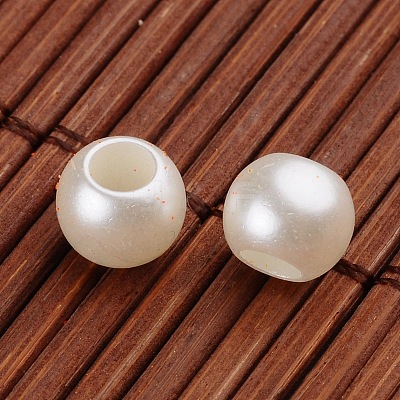 Imitation Pearl Acrylic European Beads X-OPDL-L010-2901-1