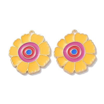 Alloy Enamel Pendants ENAM-O001-07B-G-1