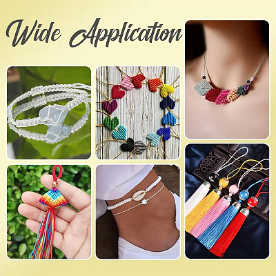 8 Rolls 8 Colors Nylon Braided Cord NWIR-YW0001-13-1