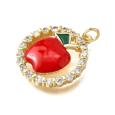 Brass Enamel Pendants KK-B136-04G-02-1