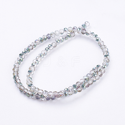Electroplate Glass Faceted Rondelle Beads Strands LS-EGLA-D020-3x2mm-15-1