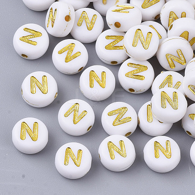Plating Acrylic Beads PACR-R242-01N-1