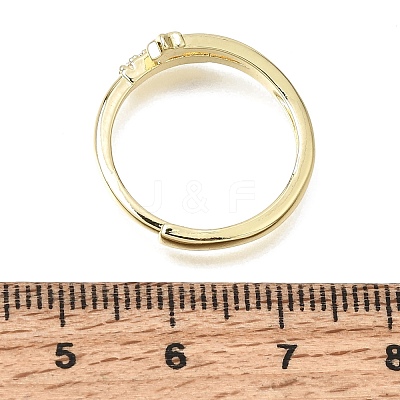 Brass Micro Pave Clear Cubic Zirconia Finger Rings for Women CU-CBAE7DF-12G-01-1