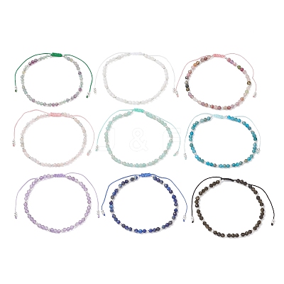 Natural & Synthetic Gemstone Beads Braided Beaded Bracelets for Women BJEW-JB13434-1