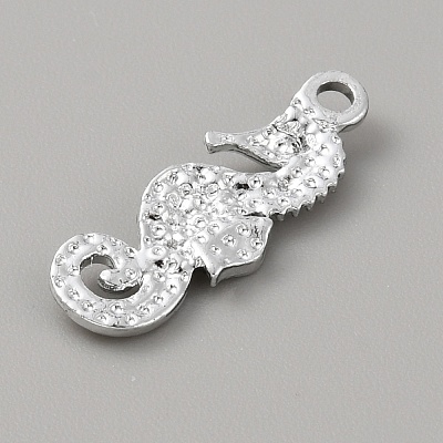 Alloy with Crystal Rhinestone & Black Enamel Pendants FIND-WH0126-176D-P-1