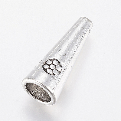 Tibetan Style Alloy Bead Cones X-PALLOY-ZN2419-AS-RS-1