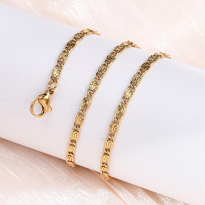 304 Stainless Steel Lumachina Chain Necklaces NJEW-Q013-07G-1