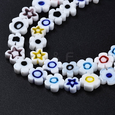 Handmade Millefiori Glass Bead Strands LAMP-J035-8mm-38-1