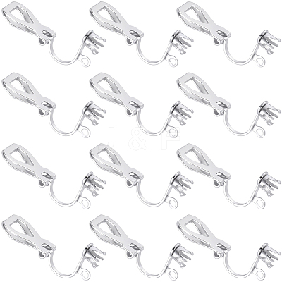 80Pcs 316 Stainless Steel Clip-on Earring Findings STAS-BBC0007-36-1