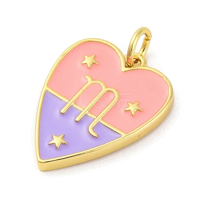 Brass Enamel Pendants KK-Z077-01G-06-1