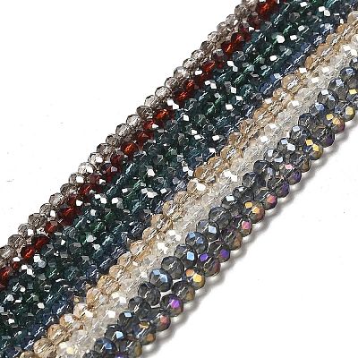 Electroplate Glass Beads Strands EGLA-D020-3x2mm-M2-1