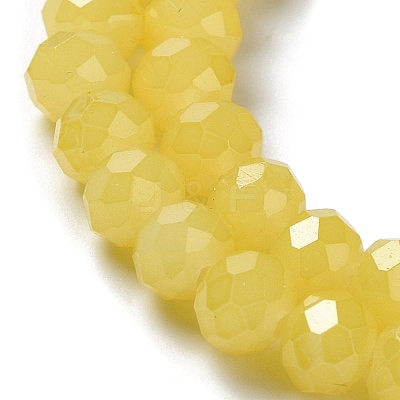 Baking Paint Imitation Jade Glass Bead Strands DGLA-A034-J10mm-A24-1
