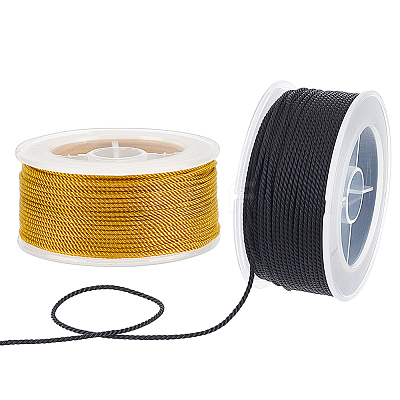2Rolls 2 Colors 3-ply Nylon Milan Cord/Twisted Threads OCOR-OC0001-41C-1