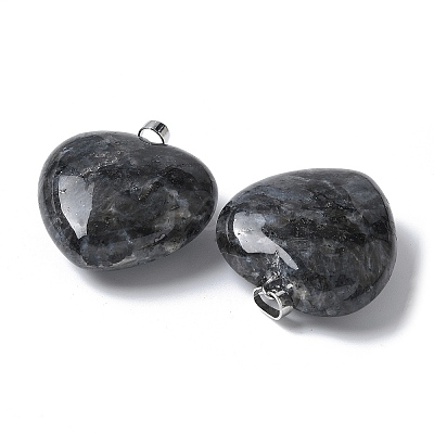 Natural Larvikite Pendants G-A259-02P-01-1