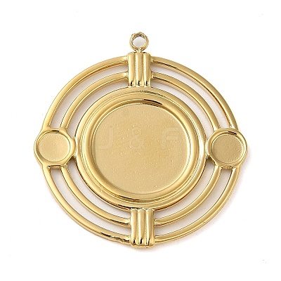 304 Stainless Steel Pendant Cabochon Settings STAS-K263-44G-1