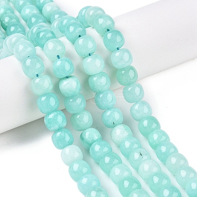 Dyed Natural White Jade Beads Strands G-T138-S09-1