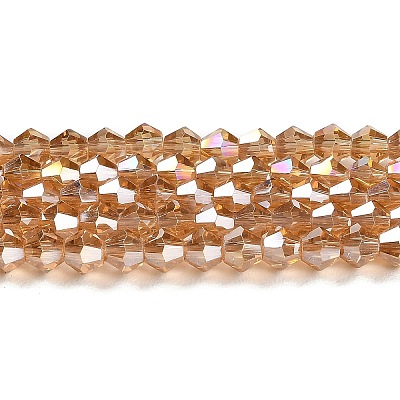 Transparent Electroplate Glass Beads Strands EGLA-A039-T3mm-B18-1