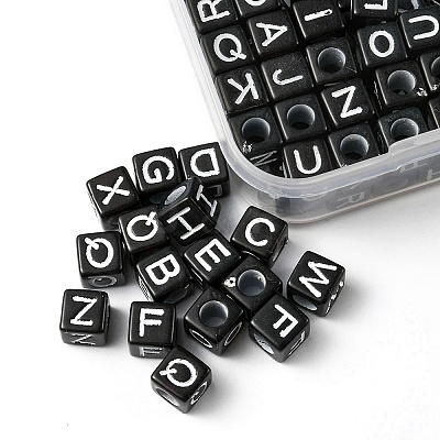 100Pcs Opaque Acrylic Beads SACR-YW0001-55-1