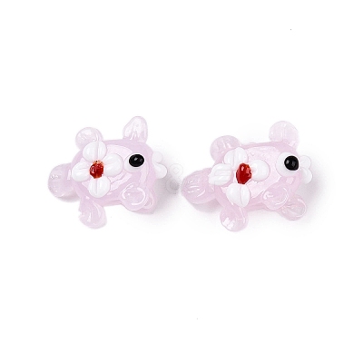 Handmade Lampwork Bumpy Beads Strands LAMP-T021-25B-1