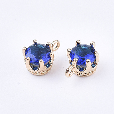 Transparent Glass Charms GLAA-T007-17A-1