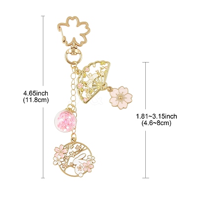 Alloy Enamel Pendant Keychains HJEW-FS00052-02-1