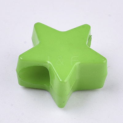 Opaque Acrylic Beads Rhinestone Settings SACR-N008-125-1