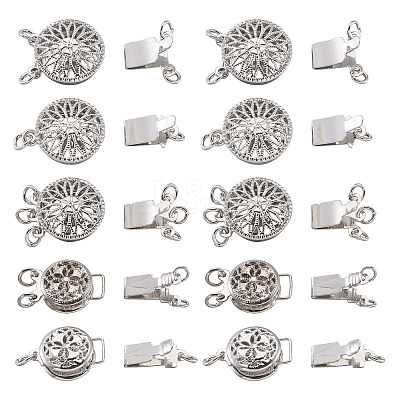 28Pcs 6 Style Brass Box Clasps FIND-TA0001-53-1
