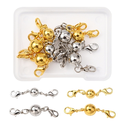 8Pcs 2 Style Brass Magnetic Clasps Converter KK-YW0001-35-FF-1