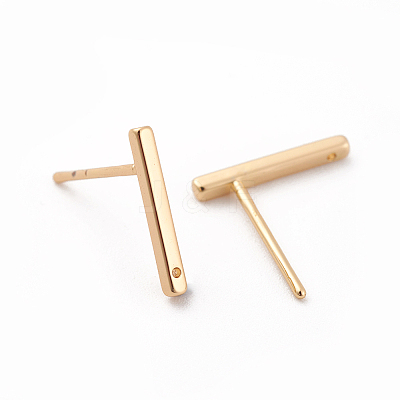 Brass Stud Earring Findings X-KK-S345-252G-1