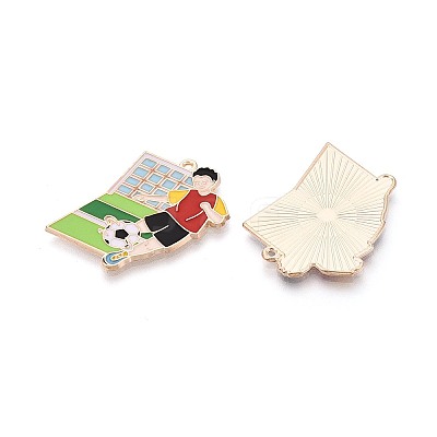 Alloy Enamel Pendants ENAM-T025-01G-10-1