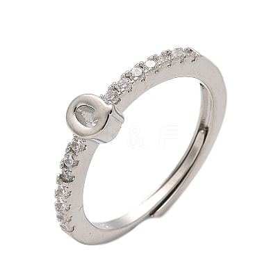 S925 Sterling Silver Adjustable Letter Rings for Women RJEW-M068-01P-Q-1